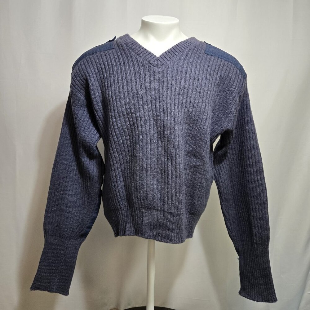 VTG Commando Jack Young Sweater Mens XXL 2XL Blue Pullover Tactical Military USA